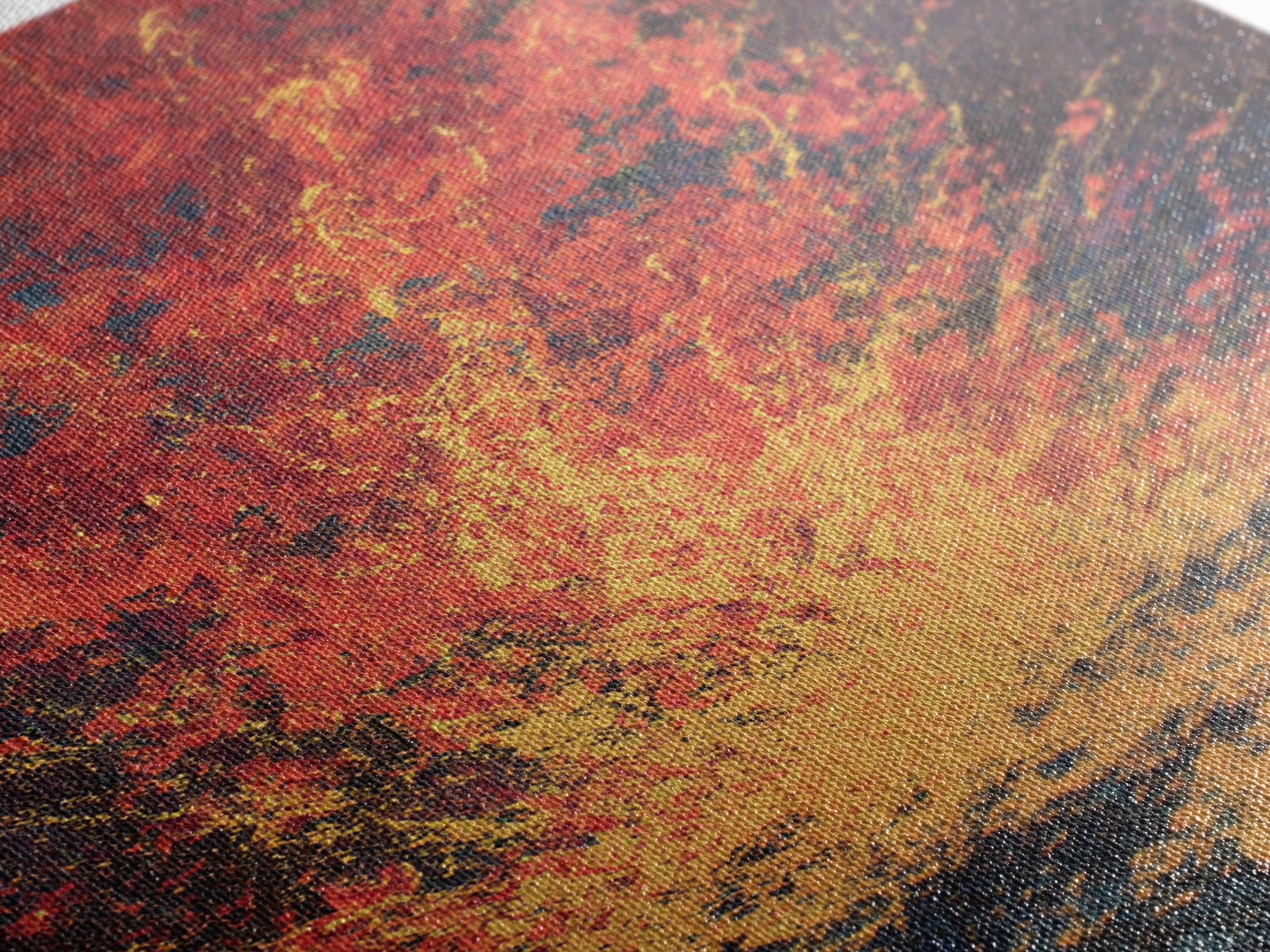 Fiery Lava Eruption Abstract Wall Art, Red Orange Volcano Painting, Bold Modern Canvas Decor, Dramatic Statement Print Gift