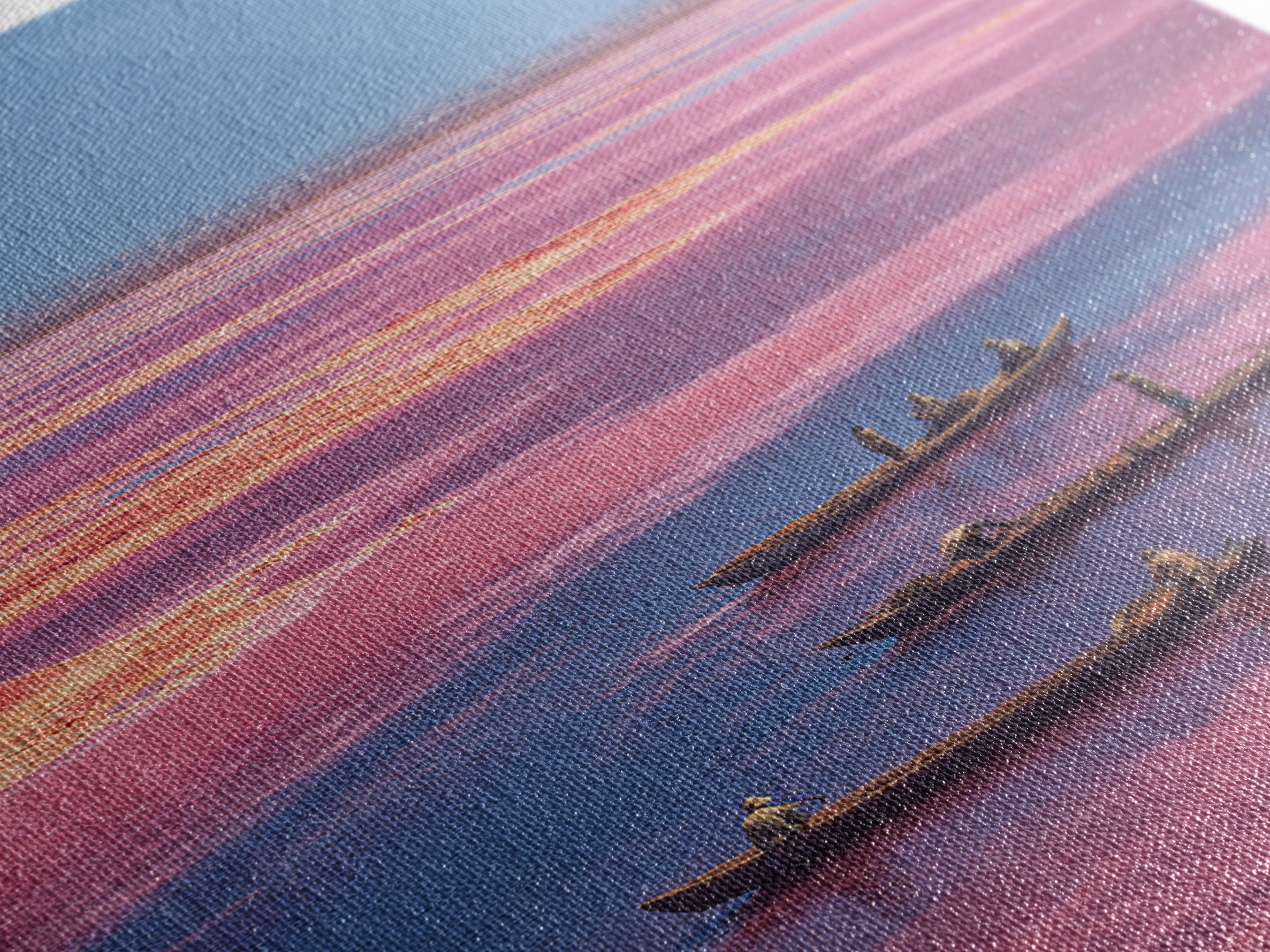 Pink Lake Boats African Landscape Wall Art, Senegal Salt Flats Canvas Print, Travel Decor, Serene Coastal Unique Artwork Gift