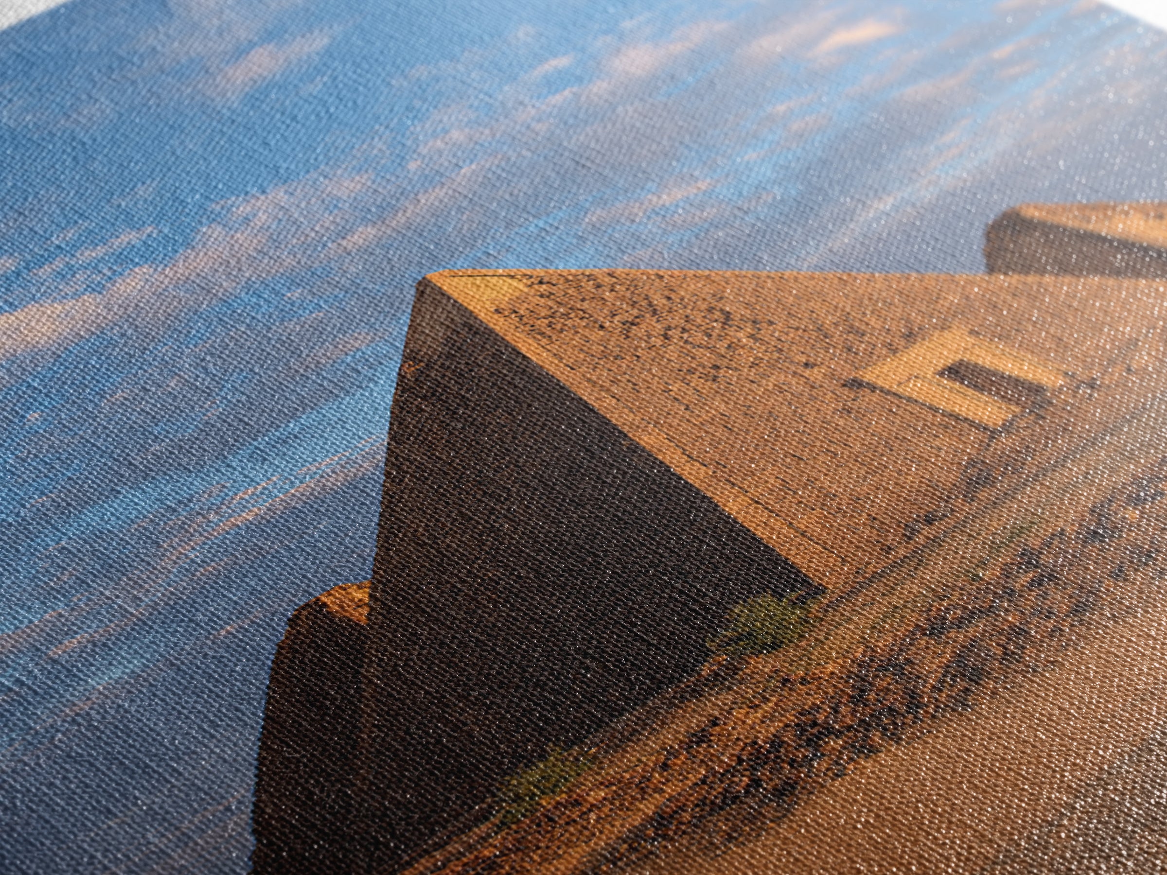 Nubian Pyramids Under Blue Sky Canvas Print, African Landscape, Sudan Travel Art, Desert Wall Decor, Ready To Hang Home Decor Art