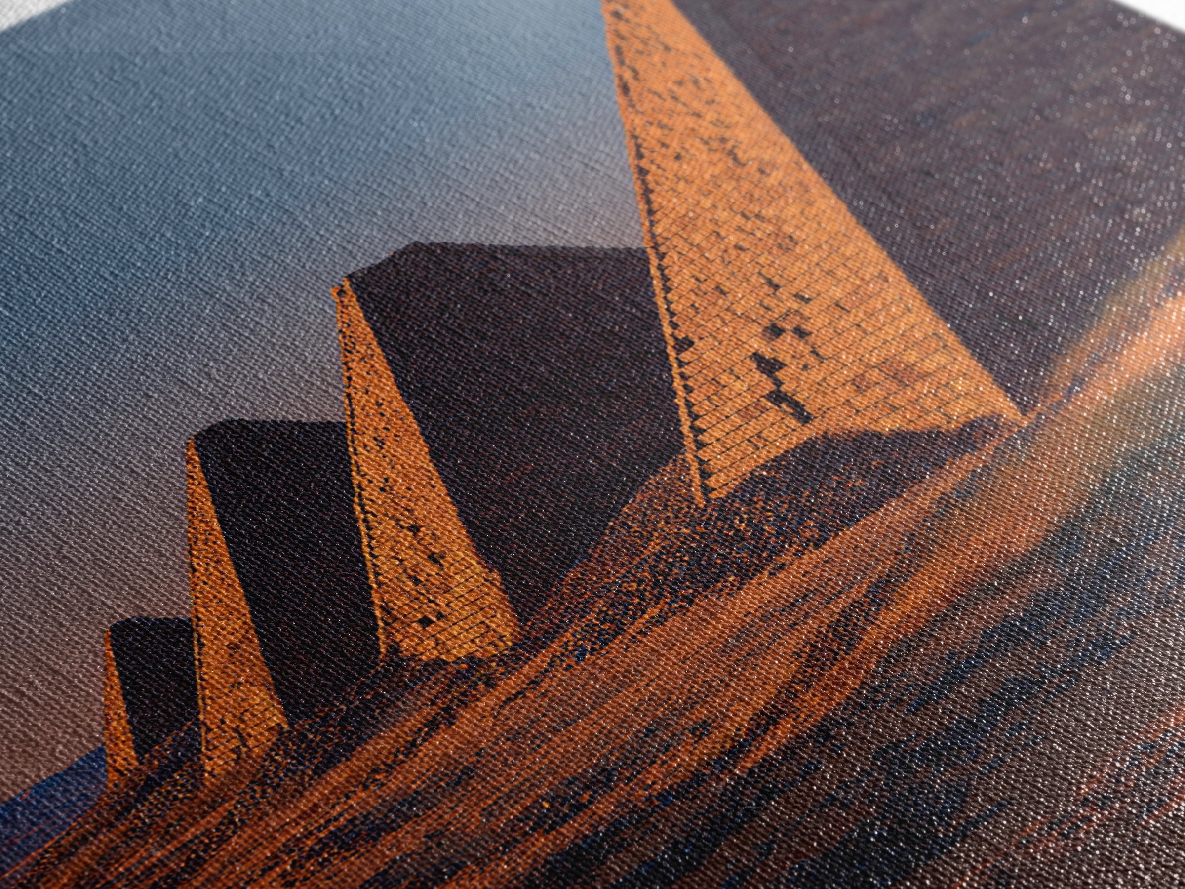 Sunset Nubian Pyramids Canvas Print, African Landscape, Ancient Egypt Inspired Wall Art, Sahara Travel Poster, Home Decor