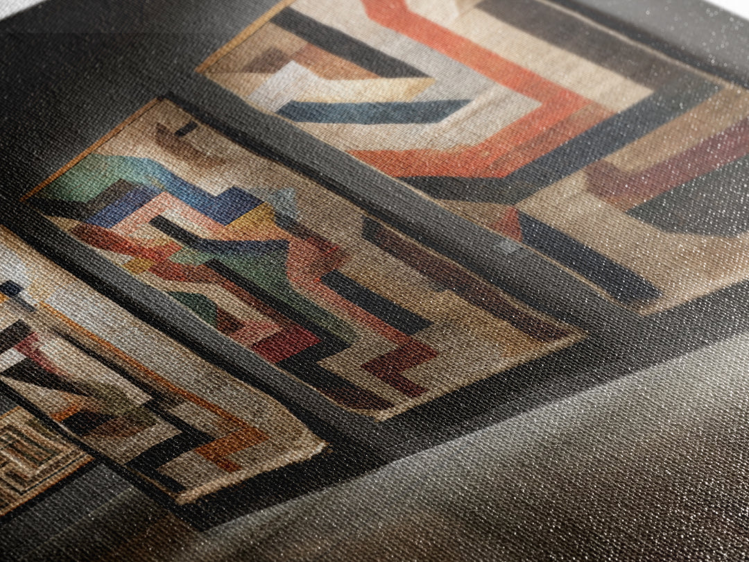 Museum Textile Tapestry Panels Framed Canvas Print, African Fabric Wall Decor, Gallery Wall Art, Bohemian Home Decor Gift