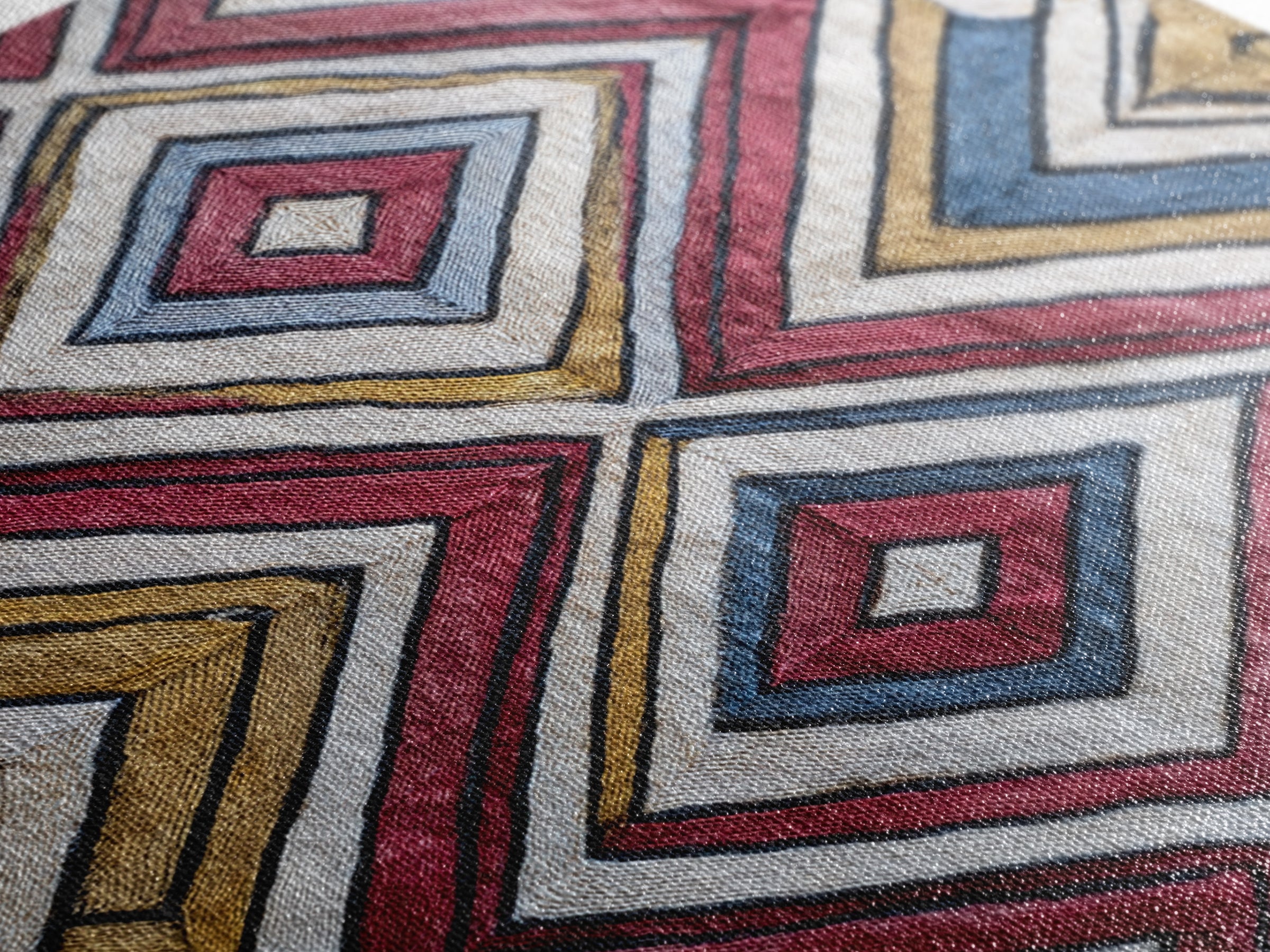 Handwoven Diamond Textile Pattern Wall Art, African Fabric, Geometric Wall Art, Tribal Art Print, Colorful Home Decor Gift