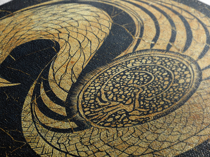 Gold Phoenix Bird Canvas Print, Black And Gold Art, African Inspired Wall Decor, Mythical Animal Art, Luxury Canvas Art Gift