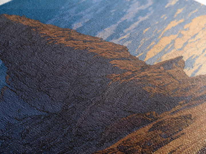Towering Desert Monolith Under Blue Sky Wall Art, African Landscape, Modern Wall Art, Large Wall Art, Earth Tone Wall Art