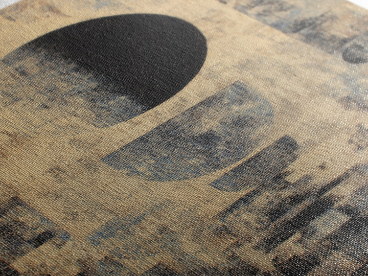 Textured Beige Black Geometric Abstract Wall Art, Modern African Inspired Canvas Decor, Minimalist Earth Tone Home Decor