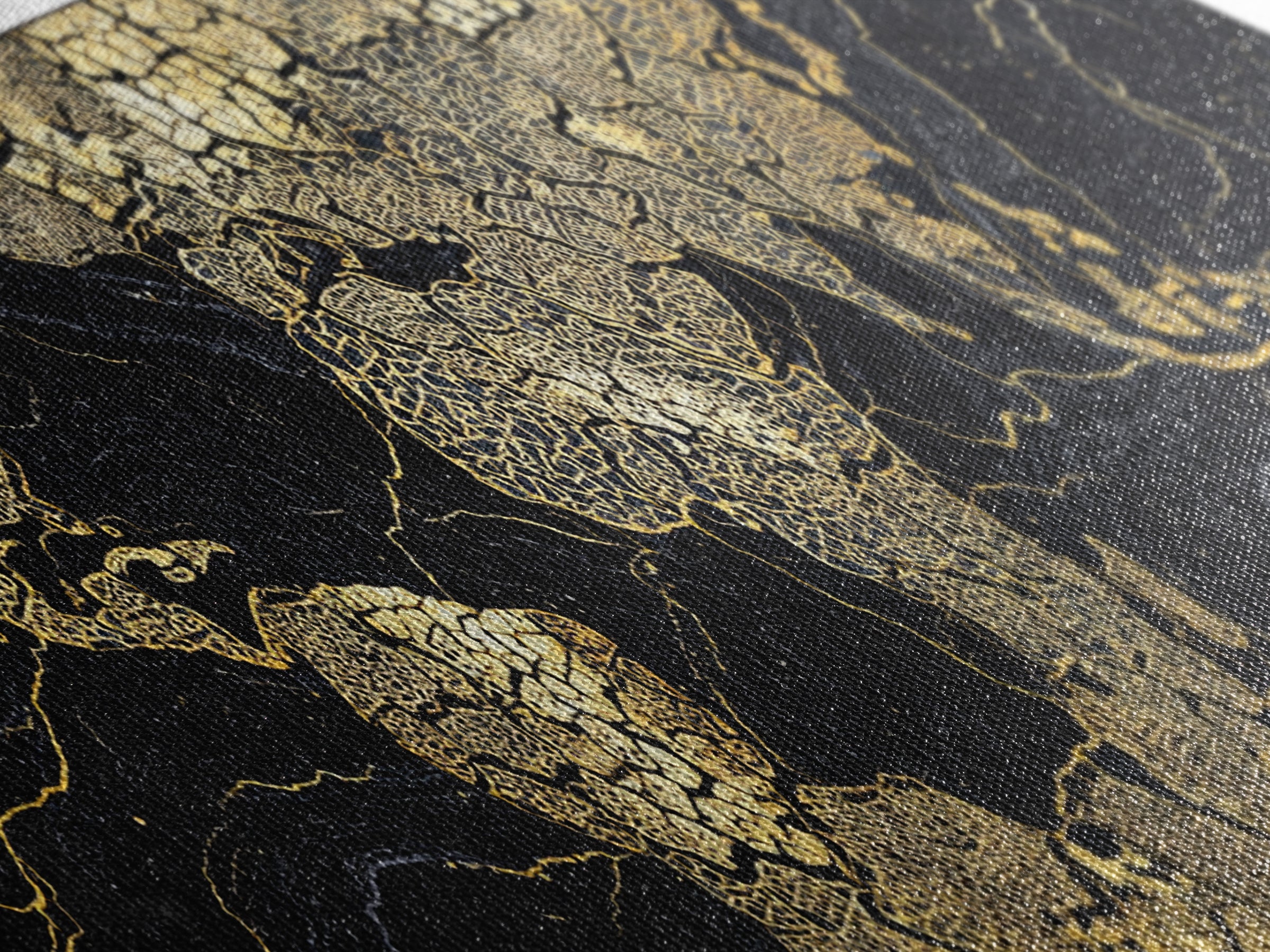 Black And Gold Africa World Map Canvas Print, African Wall Art, Luxury Office Decor, Travel Poster, Modern Home Decor Gift