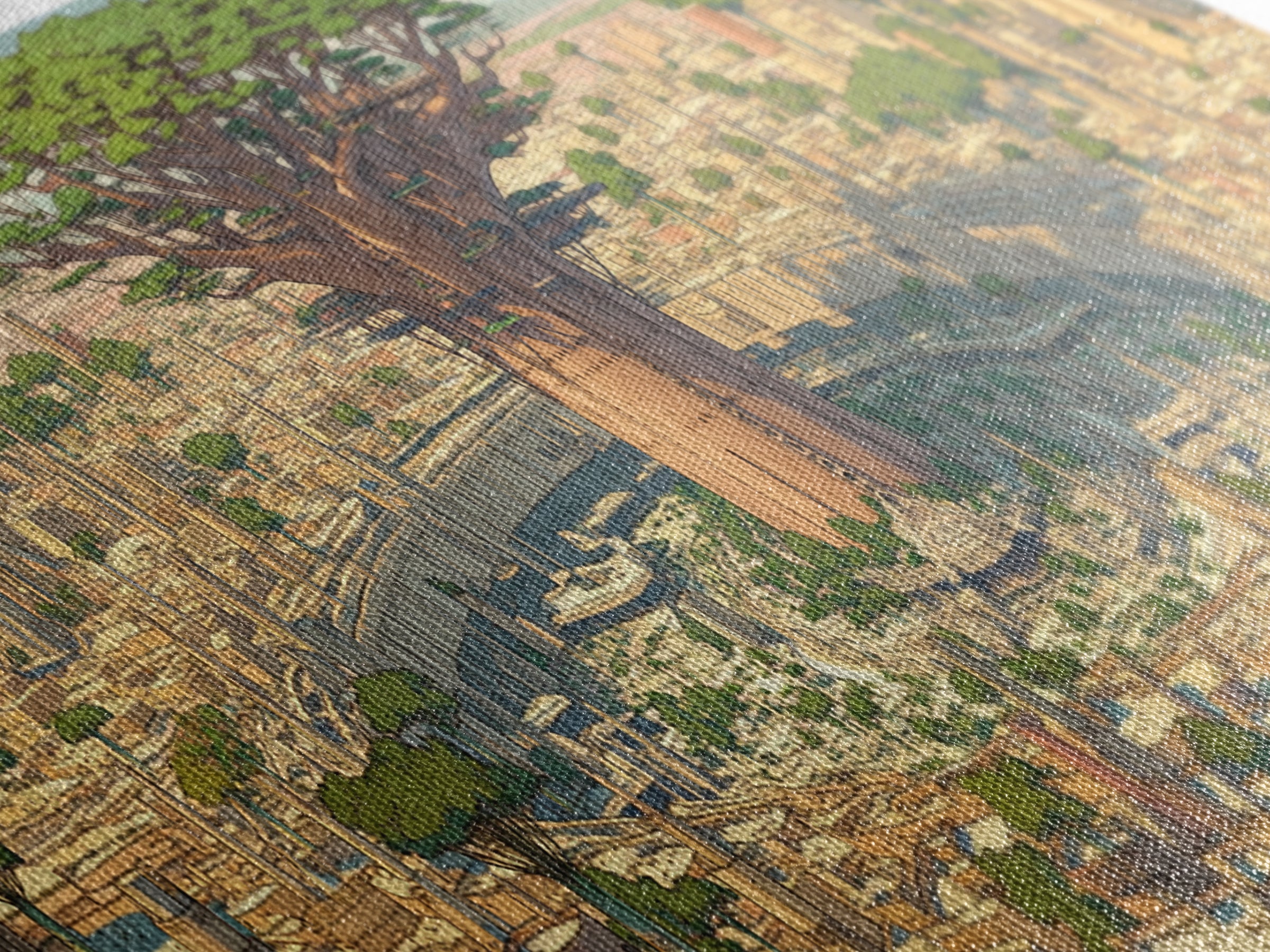 Giant Baobab Futuristic African City Wall Art, Panoramic Afrocentric Landscape Print, Modern Safari Decor Gift, Living Room Decor