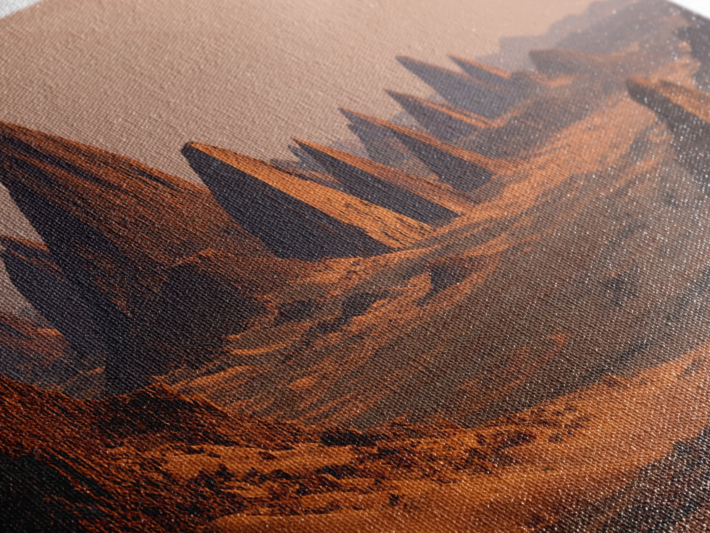 Sunset Desert Pyramids Panorama Wall Art, African Egyptian Art Print, Ancient African Landscape, Earth Tone Home Decor Gift