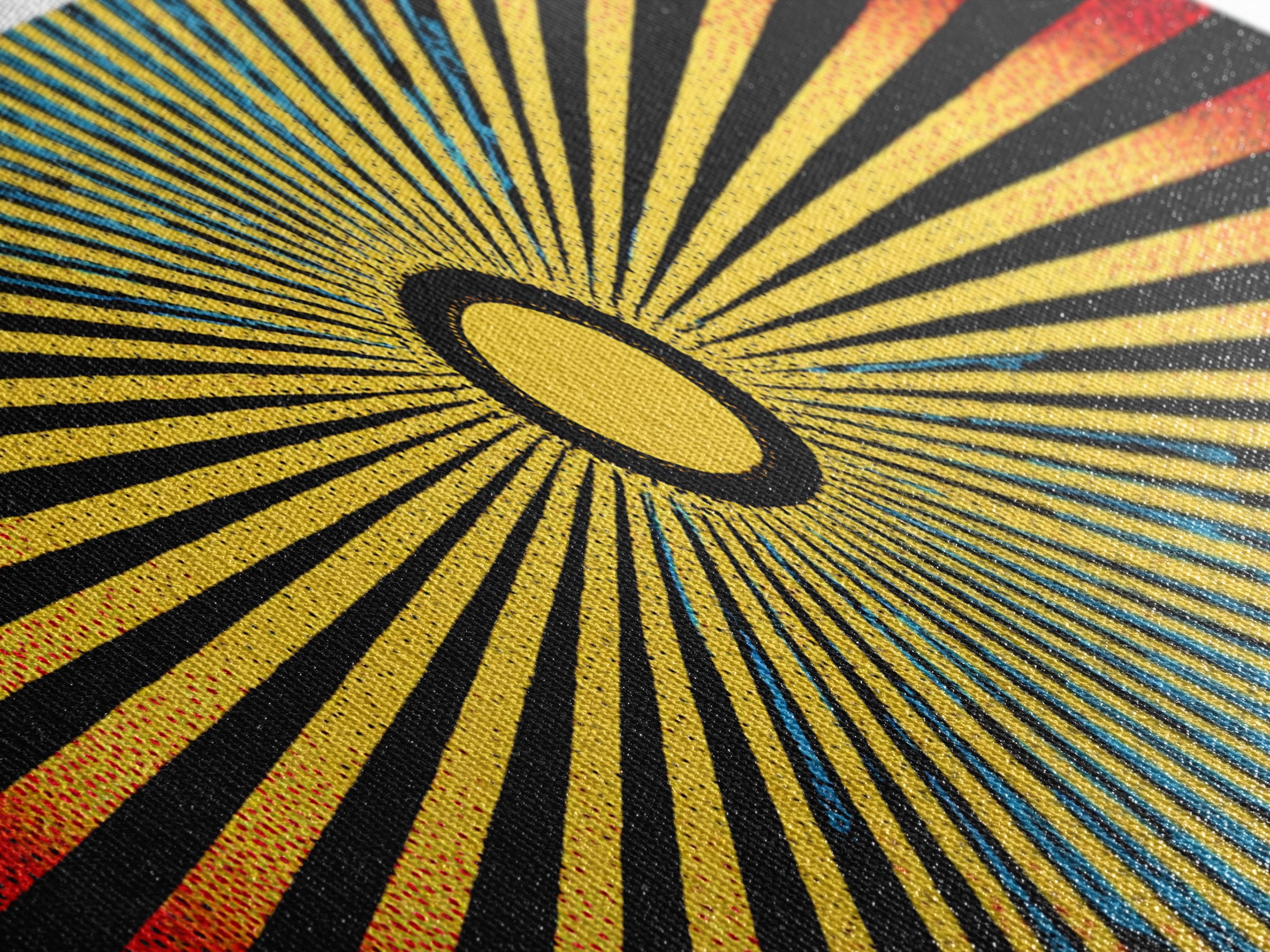 Radiant African Sunburst Abstract Wall Art, Colorful African Art Decor, Tribal Patterns, Modern Afrocentric Canvas Print