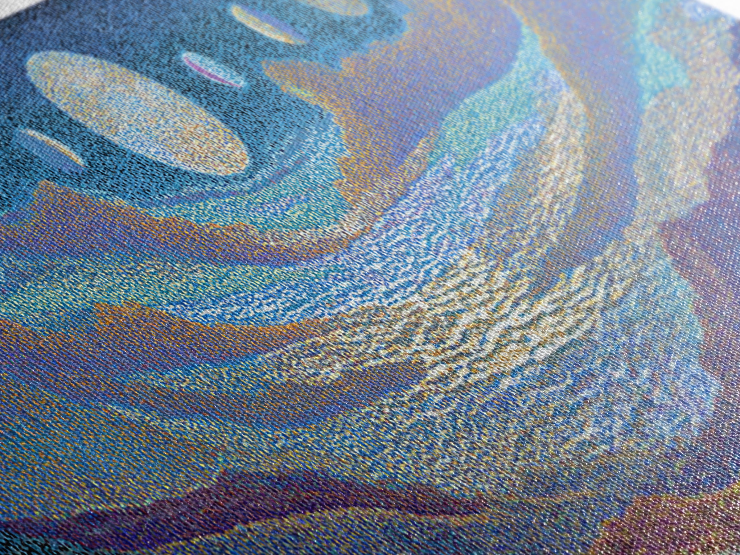 Blue Moon Phase Dreamscape Wall Art, Mystical Wall Art, Spiritual Home Decor, Dreamy Abstract Canvas Print, Blue Nature Scene Art