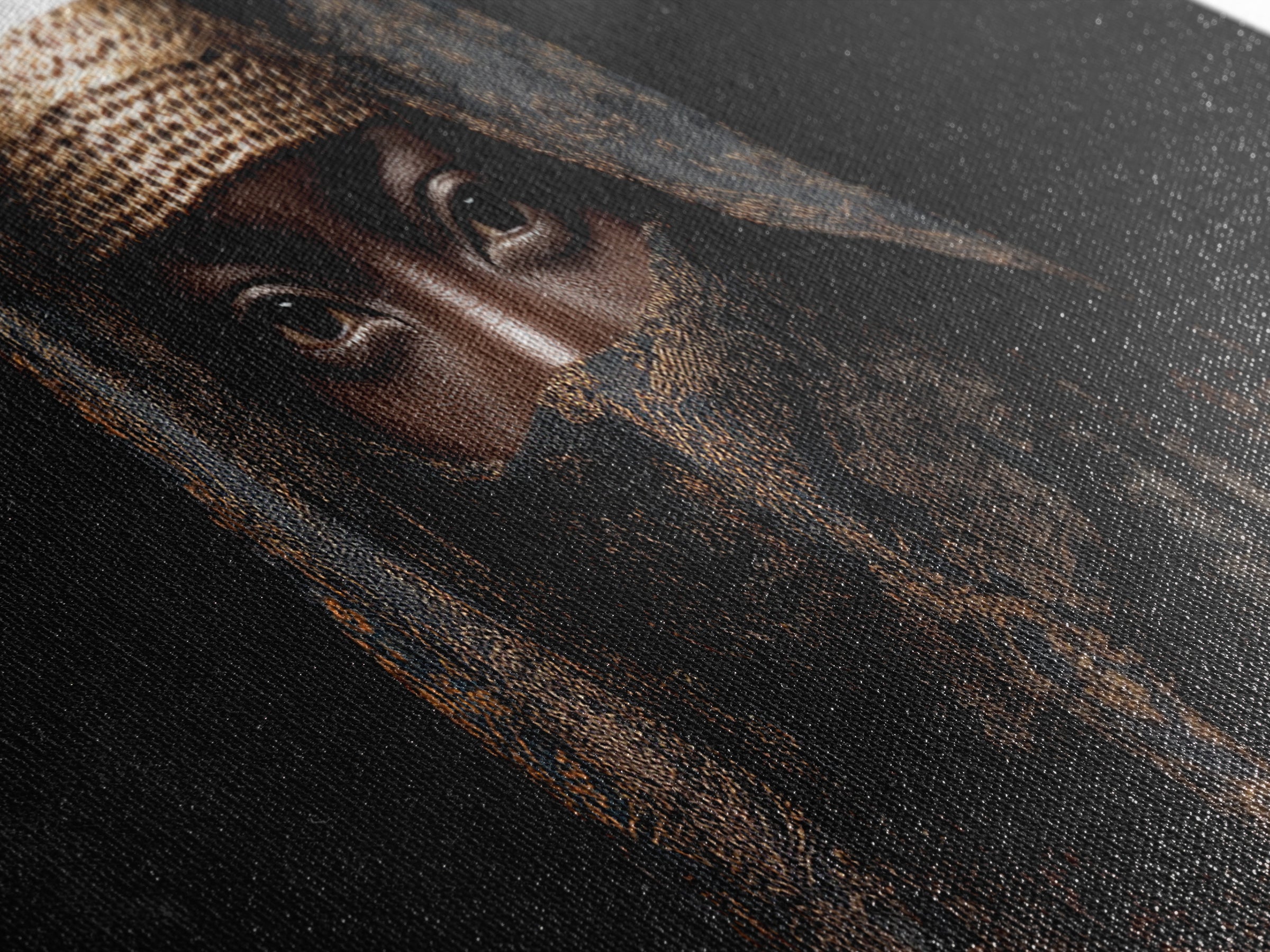 Veiled African Queen Canvas Print, Black Woman Portrait, Gold Jewelry Canvas, Afrocentric Wall Decor, Elegant Home Art Gift