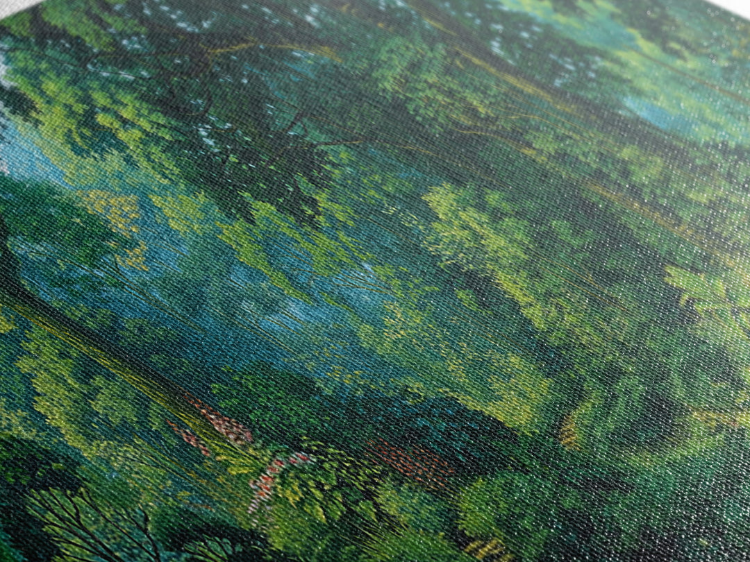 Verdant Tropical Canopy Forest Canvas Print, Lush Green Nature Wall Art, Jungle Landscape Decor, Unique Home Decor Gift Idea