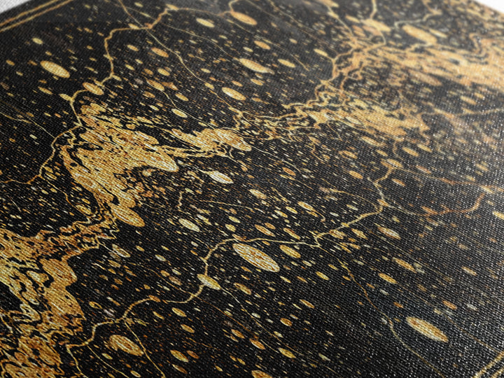 Black And Gold Abstract Splatter Wall Art, Luxury Canvas Print, Modern African Art Decor, Statement Living Room Decor, Office Decor