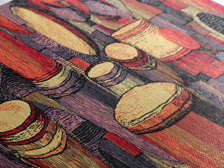 Vibrant African Drums And Tribal Percussion Wall Art, Afrocentric Music Decor, Cultural African Art Print For Living Room