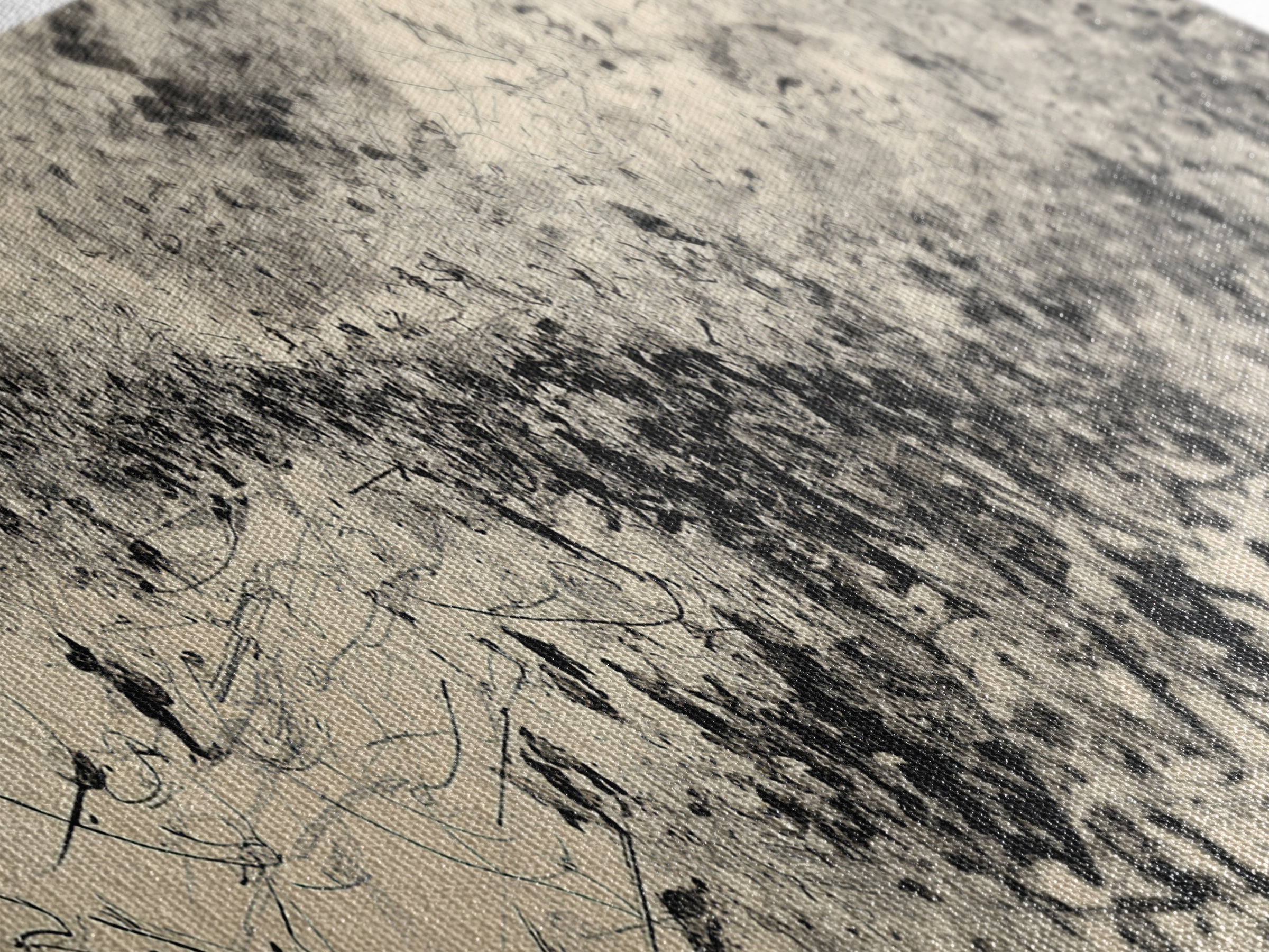 Monochrome African Migration Wall Art, Abstract Crowd Landscape, Black And White Culture Decor, Panoramic Art Print Home Gift