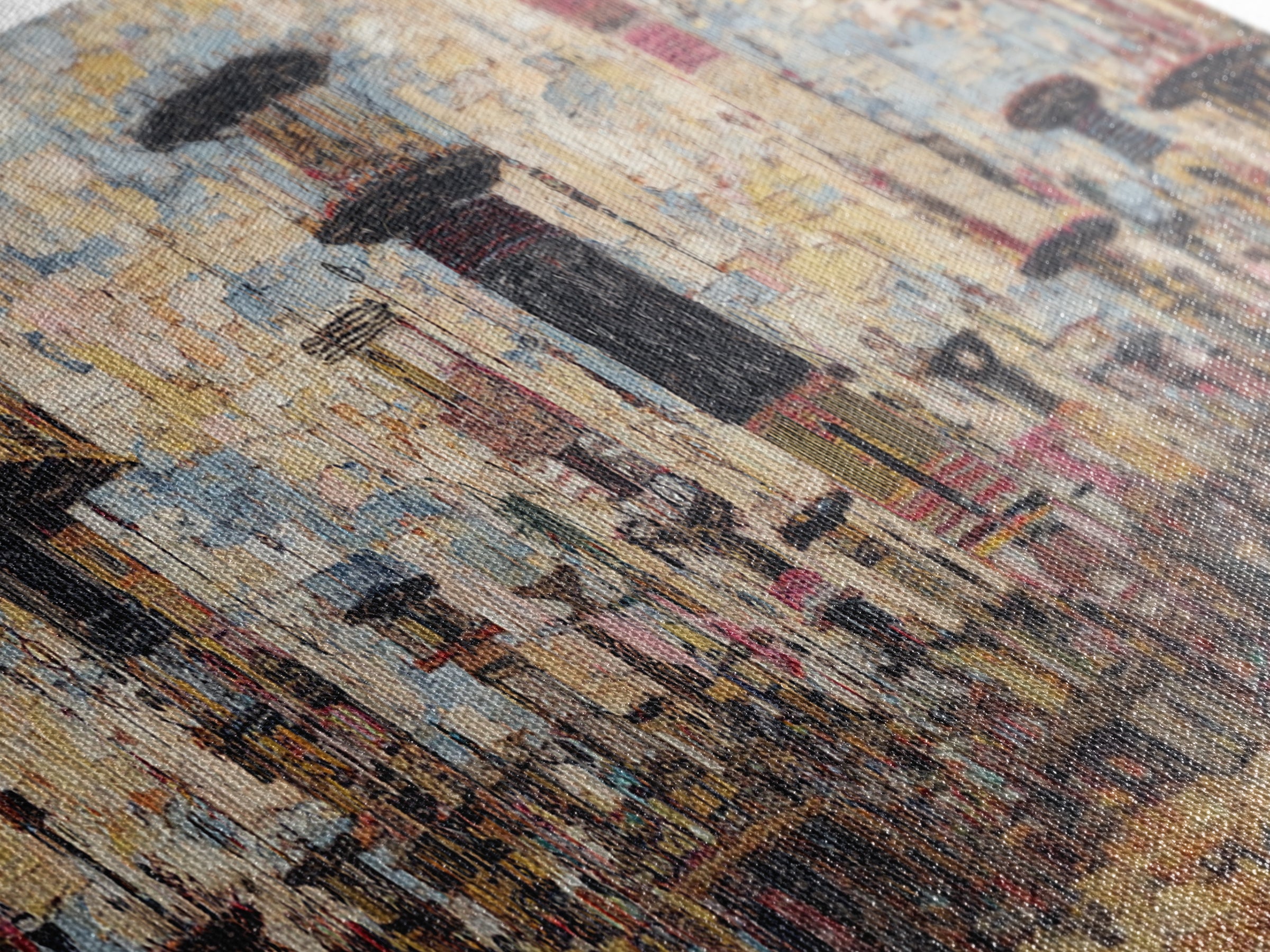 Abstract African City Skyline With Towers And Market Life Wall Art, Modern African Art, Urban Wall Art, Cultural Home Decor