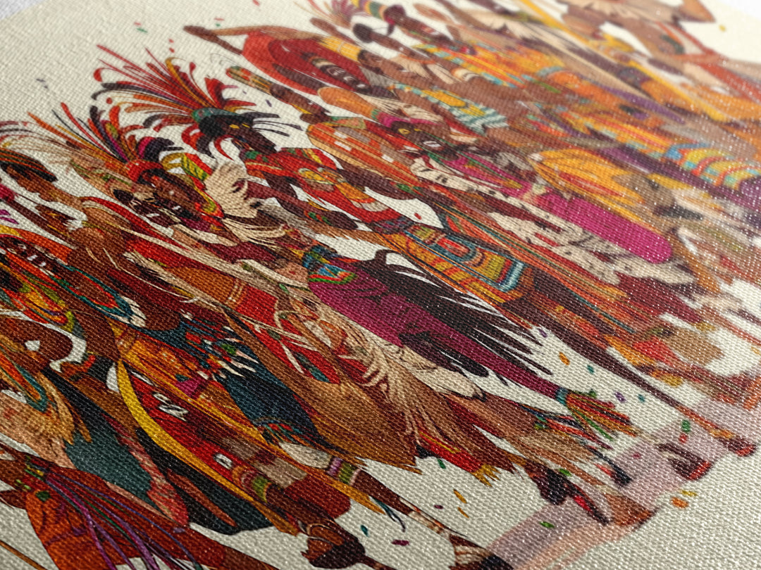 Colorful African Celebration Dancers In Traditional Dress Wall Art, African Women Art, Afrocentric Prints, Cultural Wall Decor