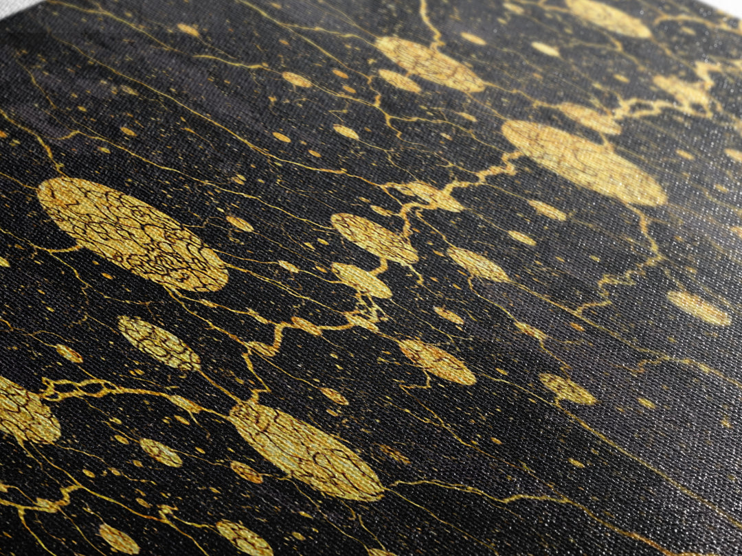 Black Marble Gold Constellation Abstract Wall Art, Luxury Canvas Print, Modern Geometric Living Room Decor Housewarming Gift
