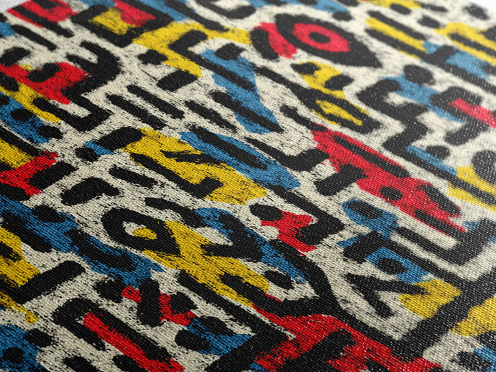 Colorful Abstract African Glyph Canvas Print, Modern African Art Abstract, Tribal Pattern Wall Decor, Bold Office Art Gift