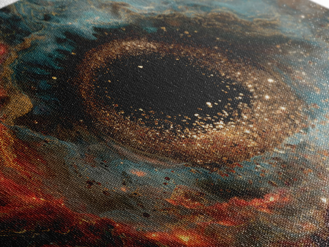 Colorful Nebula Black Hole Canvas Print, Dreamy Wall Art, Vibrant Abstract Art, Modern Canvas Art, Bold Unique Home Decor Gift