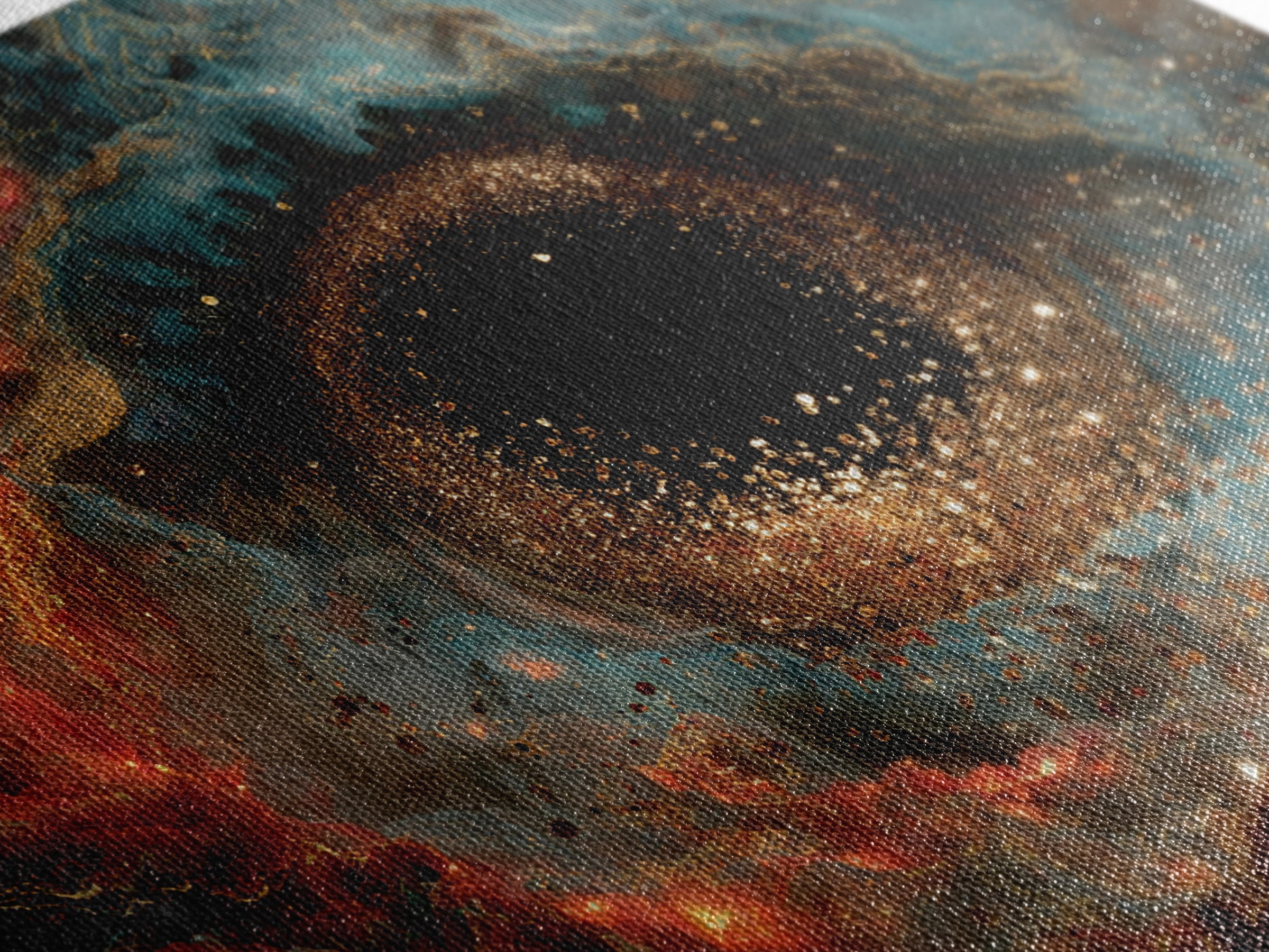 Colorful Nebula Black Hole Canvas Print, Dreamy Wall Art, Vibrant Abstract Art, Modern Canvas Art, Bold Unique Home Decor Gift