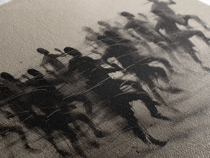 Sepia African Runners In Motion Canvas Print, Athletic Black Art, Modern African Art Decor, Dynamic Race Wall Decor Gift