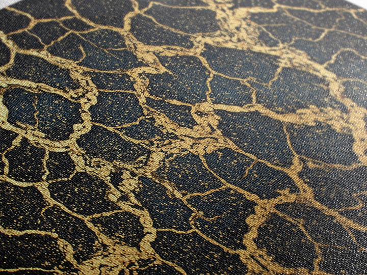 Black And Gold Cracked Earth Wall Art, Abstract African Art, Luxury Canvas Art, Textured Art Print, Elegant Home Decor Gift