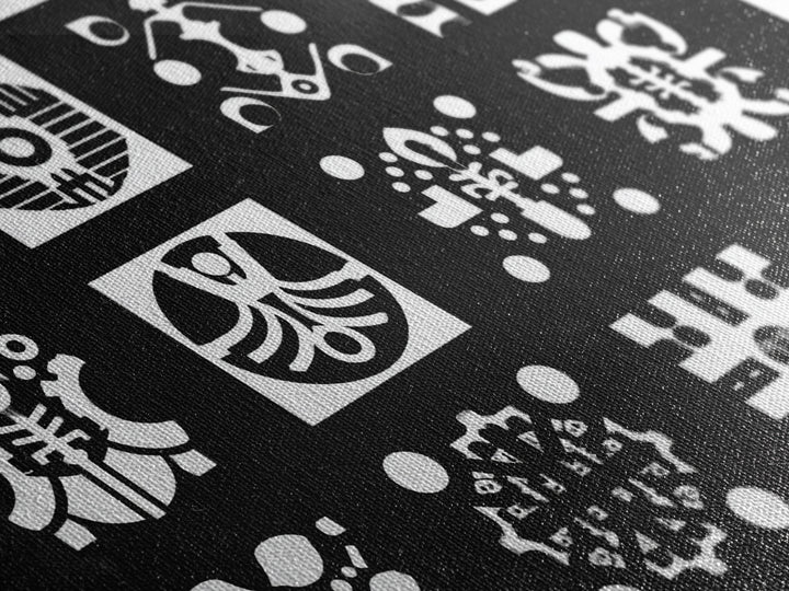 Black And White African Tribal Symbols Wall Art, Geometric Pattern Print, Afrocentric Decor, Modern African Art, Bold Office Decor