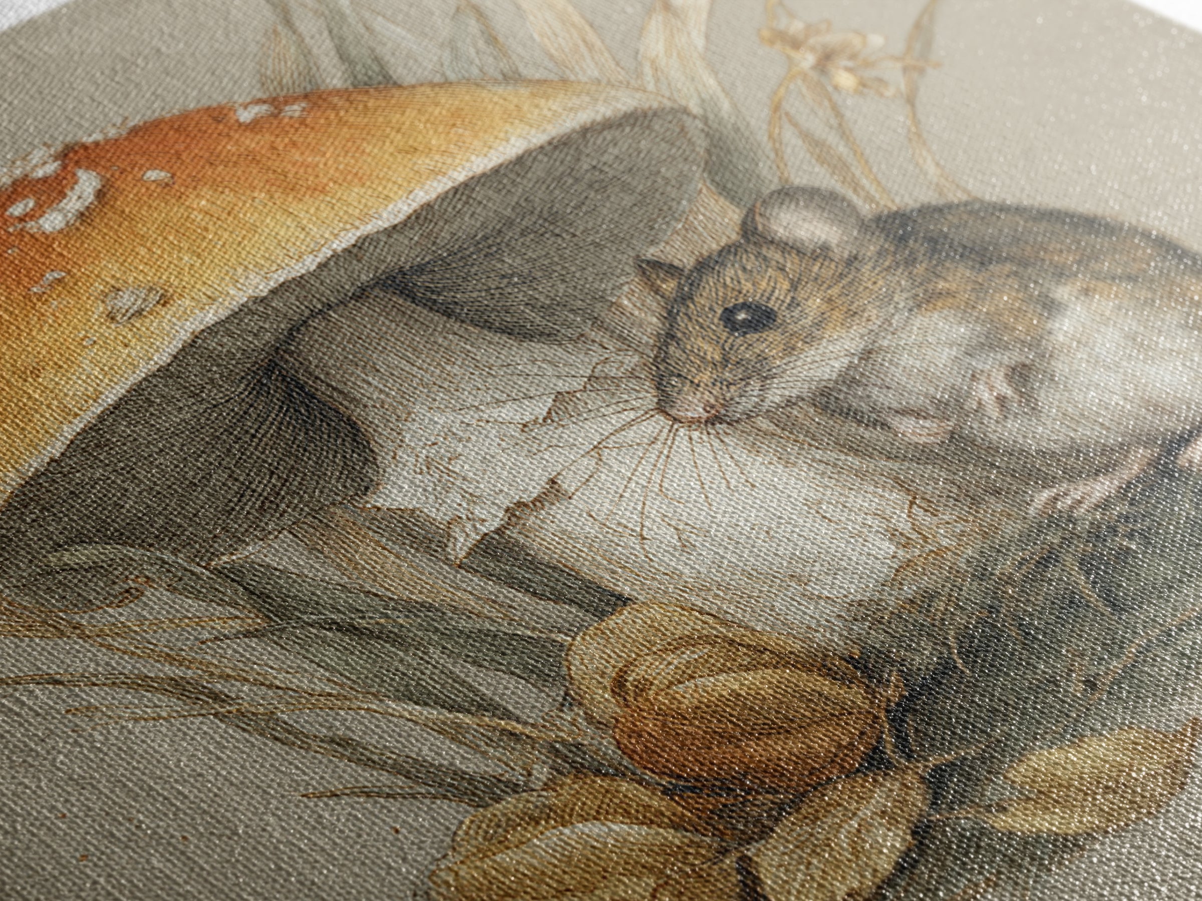 Tiny Field Mouse Canvas Print, Animal Art, Nursery, Living Room Decor, Fine Art, Creature, Modern Decor, Fine Art Print, ANI-1x1-10
