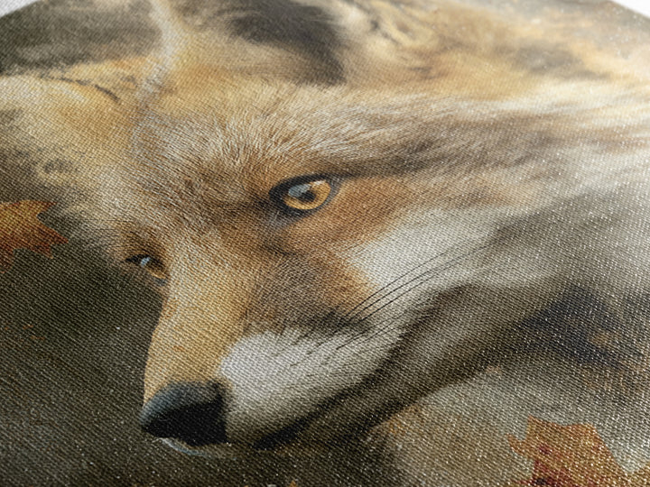 Dignified Fox Portrait Canvas Print, Animal Art, Modern Decor, Living Room Decor, Oil Painting, Creature, Home Decor, ANI-1x1-25