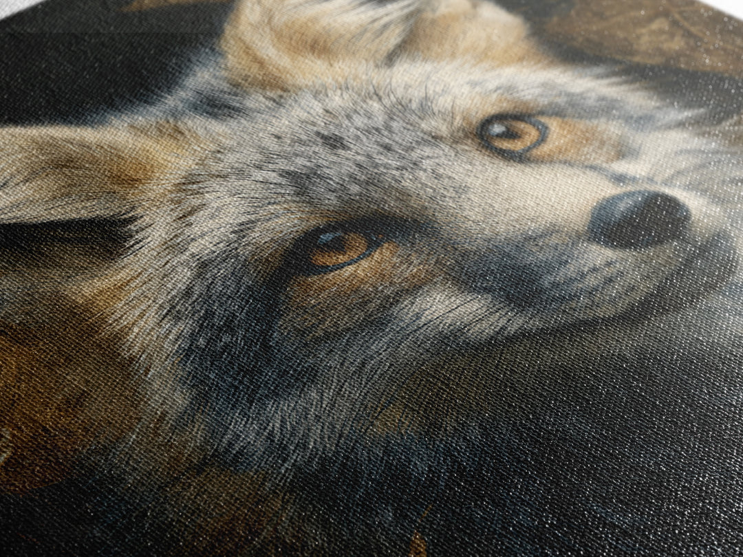 Dignified Fox Portrait Canvas Print, Animal Art, Modern Decor, Living Room Decor, Oil Painting, Creature, Home Decor, ANI-1x1-49