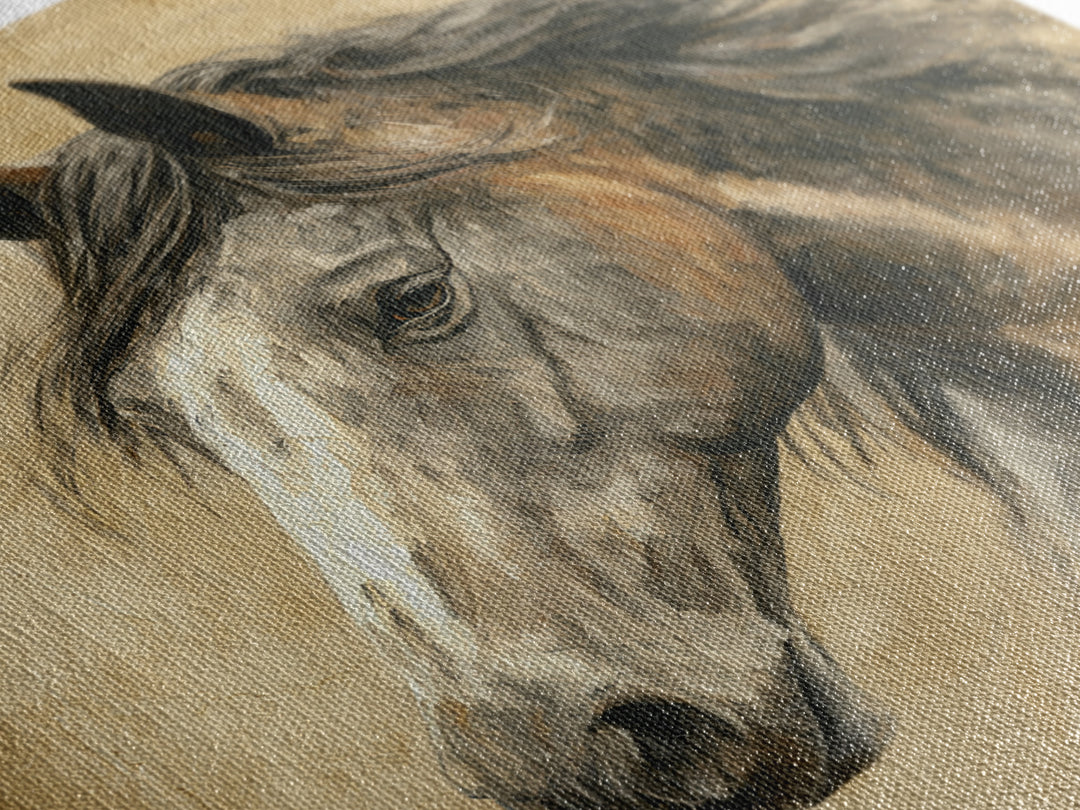 Majestic Horse Head Canvas Print, Animal Art, Modern Decor, Living Room Decor, Fine Art, Creature, Home Decor, Wall Decor, ANI-1x1-75