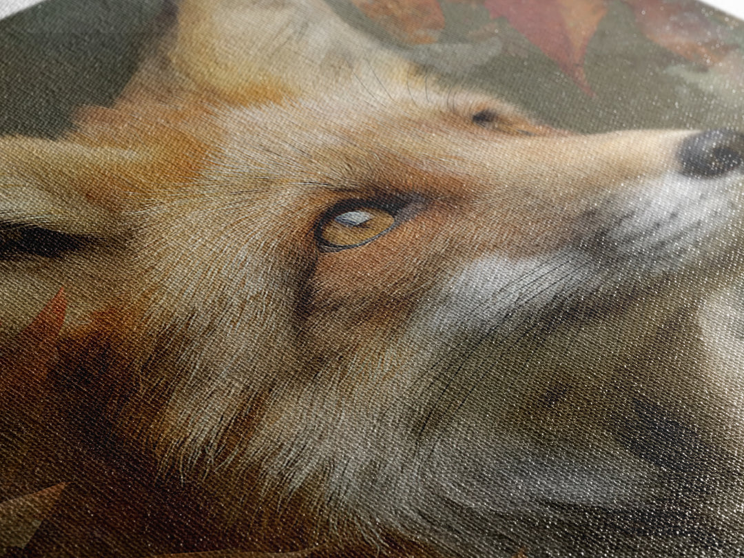 Dignified Fox Portrait Canvas Print, Animal Art, Wall Art, Living Room Decor, Fine Art, Creature, Nursery Decor, Art Deco, ANI-1x1-97