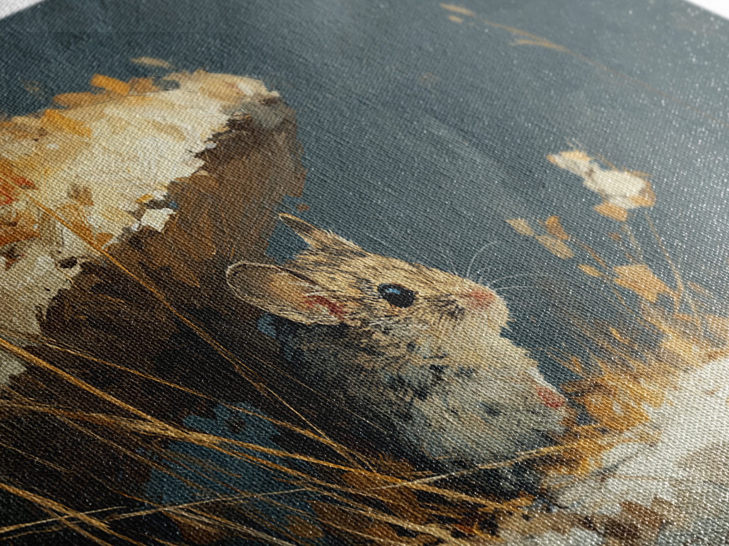 Tiny Field Mouse Framed Canvas Print, Animal Art, Luxury Decor, Living Room Decor, Fine Art, Creature, Digital Art, Printable, ANI-2x1-30