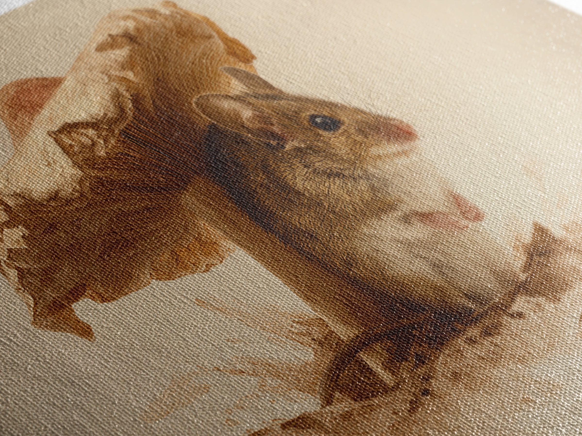 Tiny Field Mouse Canvas Print, Animal Art, Contemporary Art, Living Room Decor, Fine Art, Creature, Digital Wall Art, ANI-2x1-54