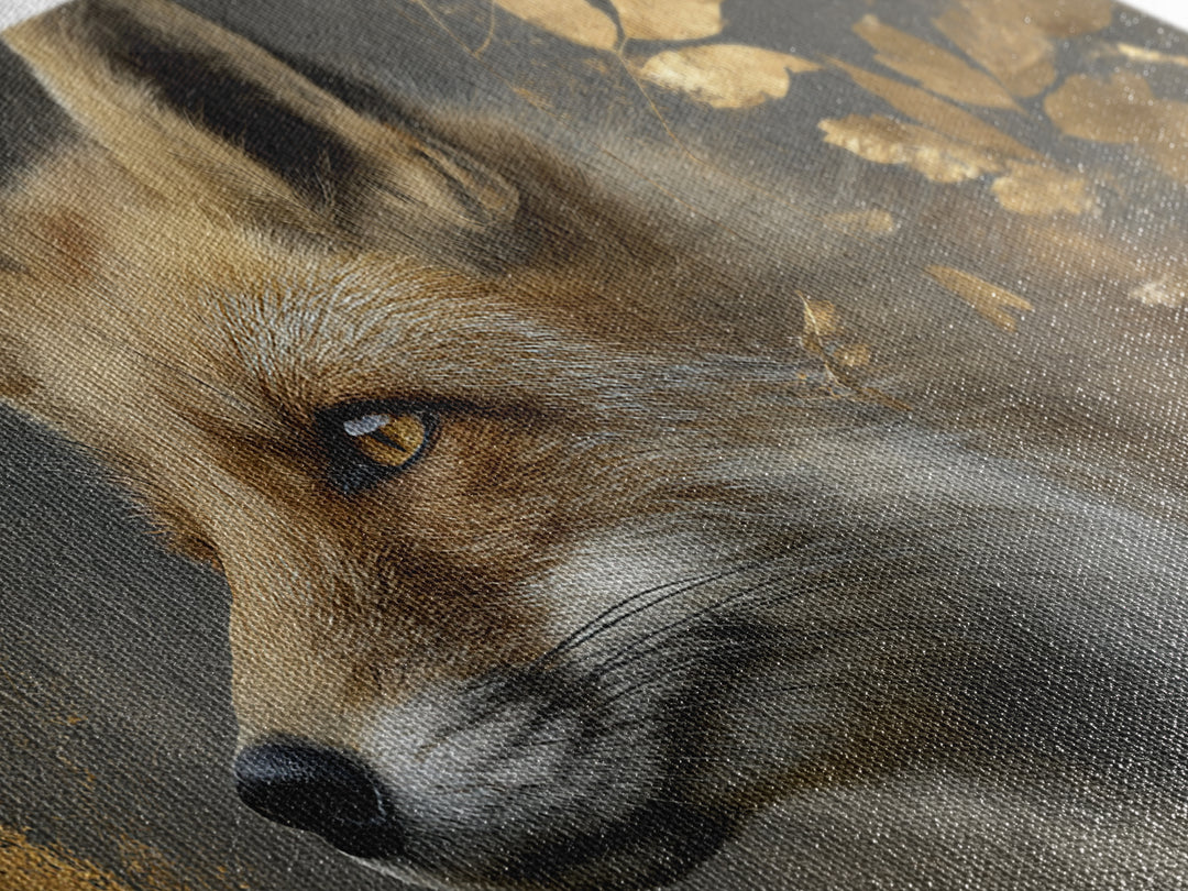 Dignified Fox Portrait Canvas Print, Animal Art, Digital Wall Art, Living Room Decor, Fine Art, Creature, Modern Wall Art, ANI-2x1-93