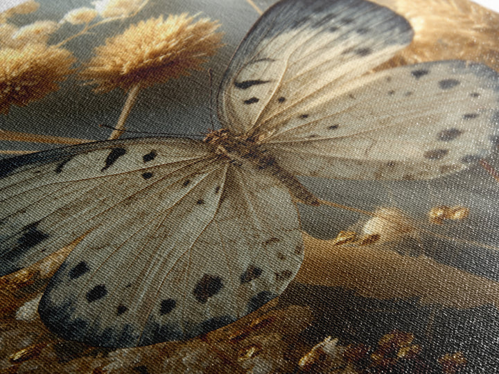Butterfly Specimen Composition Framed Canvas Print, Animal Art, Textured Painting, Living Room Decor, Fine Art, Creature, ANI-2x3-55