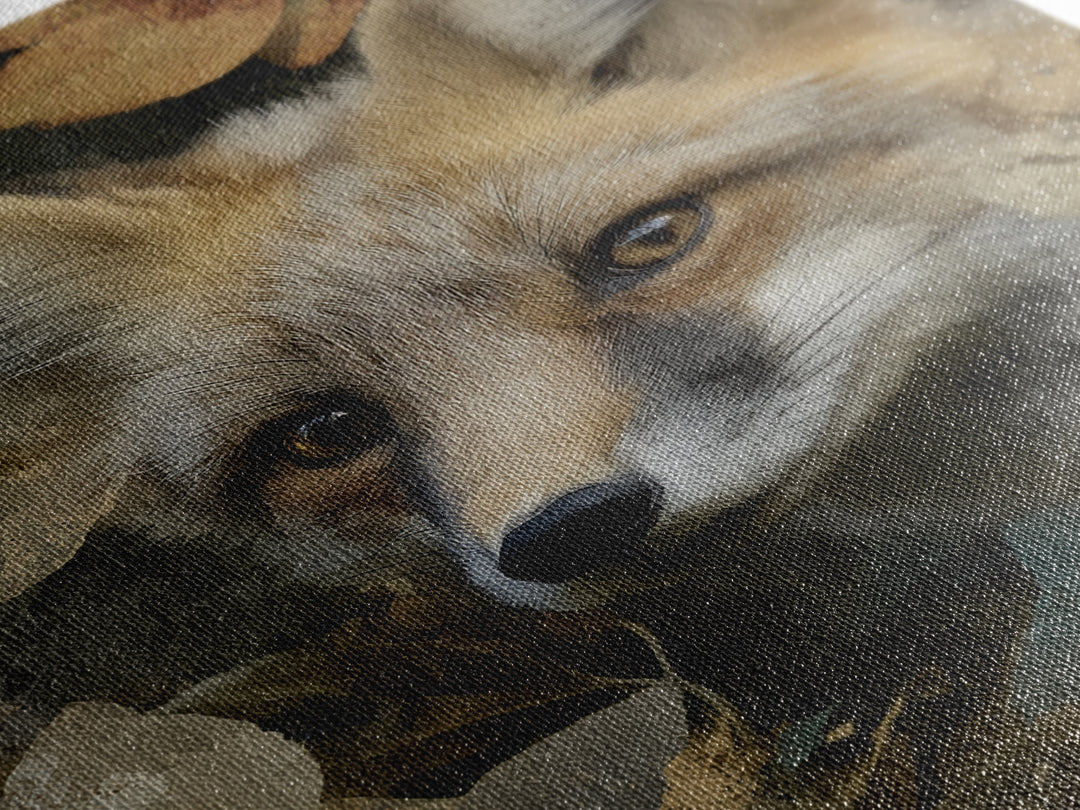 Dignified Fox Portrait Canvas Print, Animal Art, Art Deco, Living Room Decor, Fine Art, Creature, Cat Art, Safari Nursery Decor, ANI-2x3-57