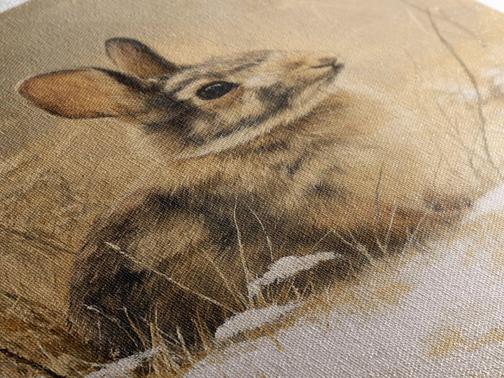 Curious Rabbit in a Soft Watercolor Meadow Canvas Print, Animal Art, Printable Wall Art, Living Room Decor, Fine Art, Creature, ANI-2x3-61
