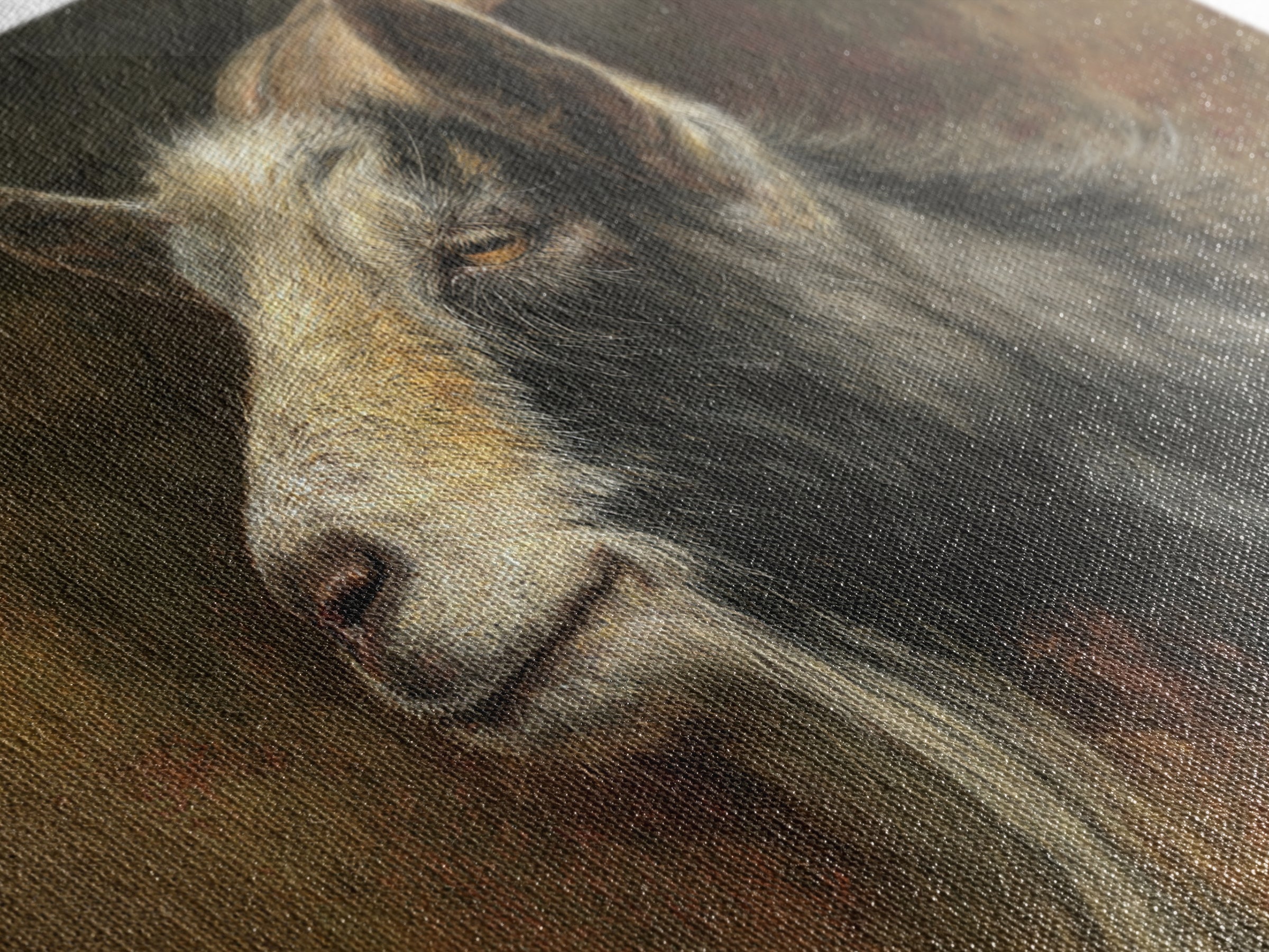 Goat Portrait with Rustic Folk Art Personality Canvas Print, Animal Art, Nursery Decor, Living Room Decor, Fine Art, Creature, ANI-3x2-1