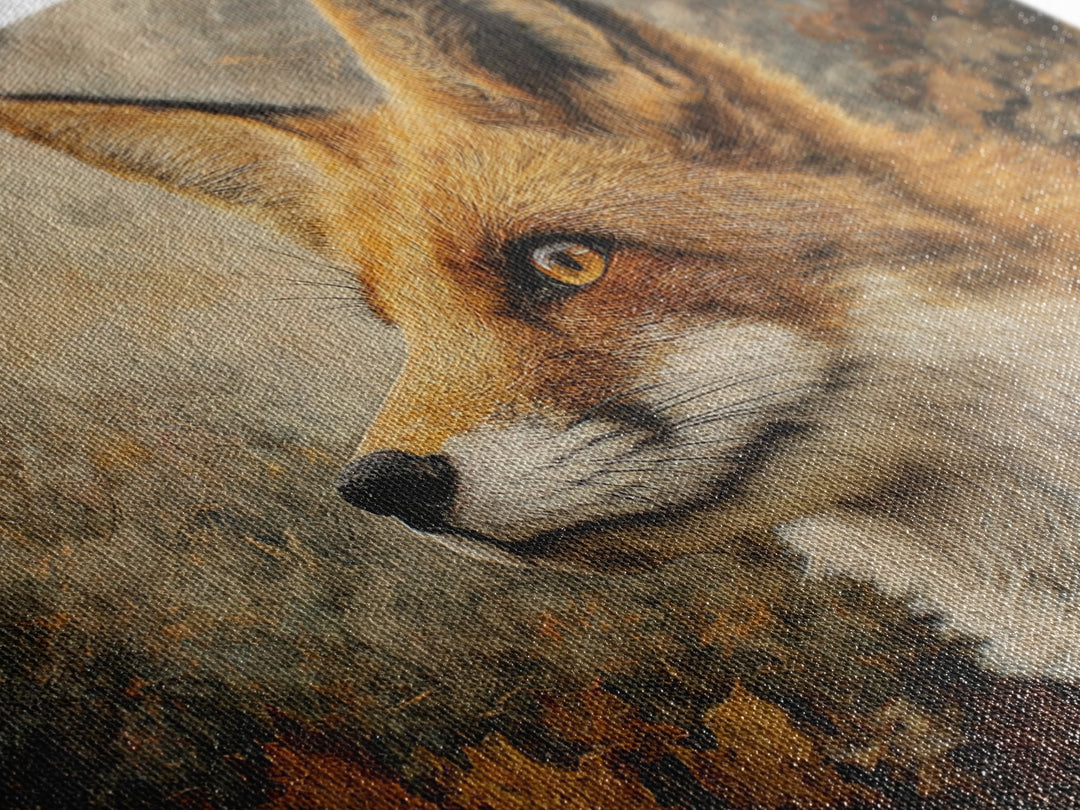 Dignified Fox Portrait Canvas Print, Animal Art, Nursery Art, Living Room Decor, Fine Art, Creature, Luxury Decor, Art Print, ANI-3x2-29