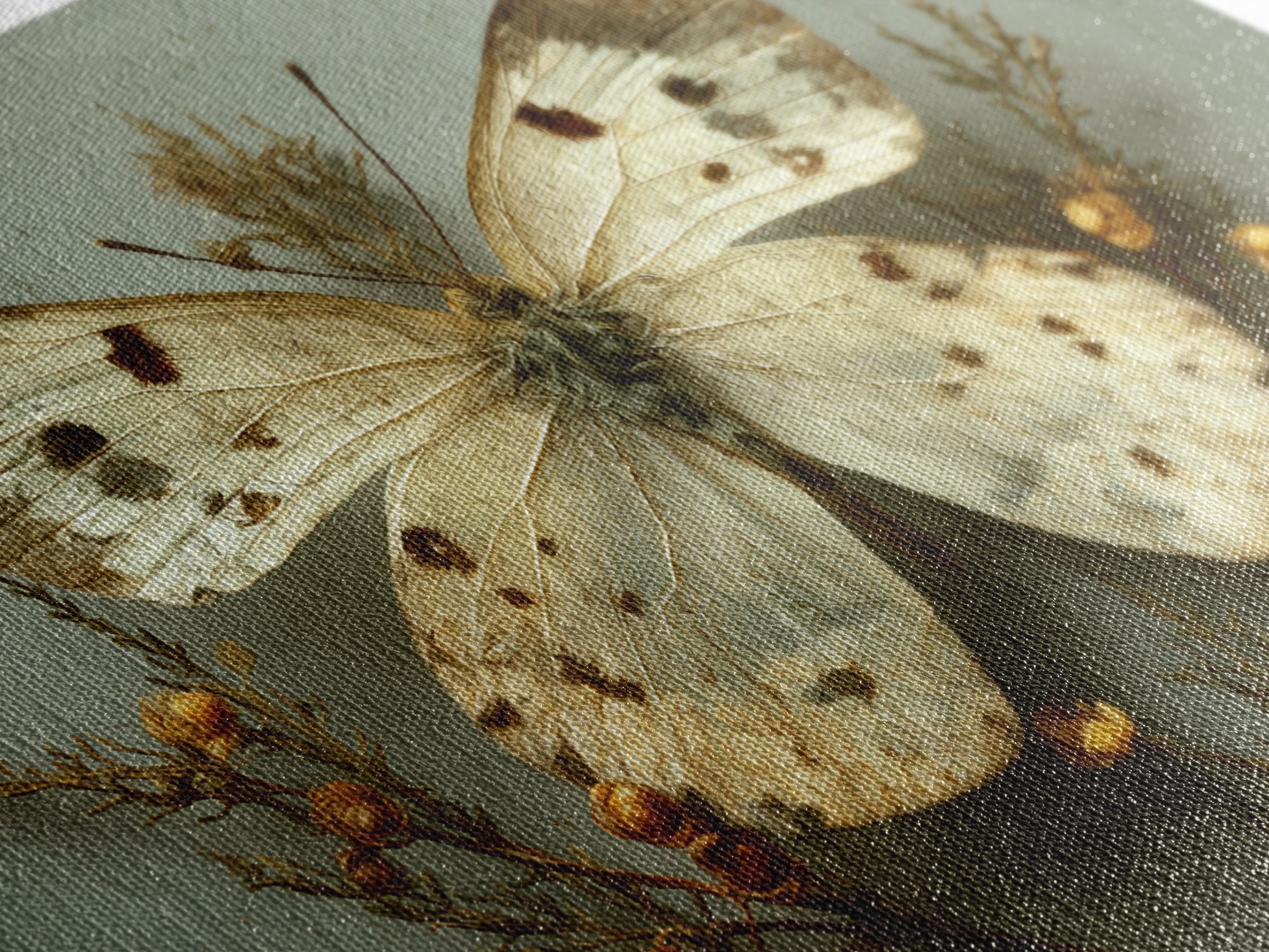 Butterfly Specimen Composition Canvas Print, Animal Art, Art Deco, Living Room Decor, Creature, Cat Art, Safari Nursery Decor, ANI-3x2-3
