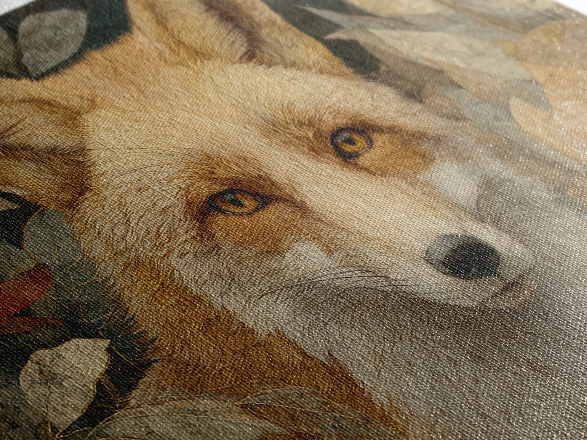 Dignified Fox Portrait Framed Canvas Print, Animal Art, Farmhouse Decor, Living Room Decor, Fine Art, Creature, Neutral Decor, ANI-3x2-5