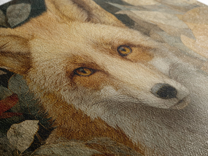 Dignified Fox Portrait Framed Canvas Print, Animal Art, Farmhouse Decor, Living Room Decor, Fine Art, Creature, Neutral Decor, ANI-3x2-5