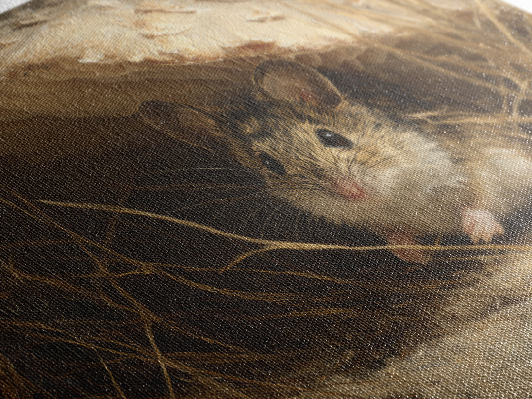Tiny Field Mouse Canvas Print, Animal Art, Nursery Decor, Living Room Decor, Fine Art, Creature, Nursery Art, Cat Art, ANI-3x2-62