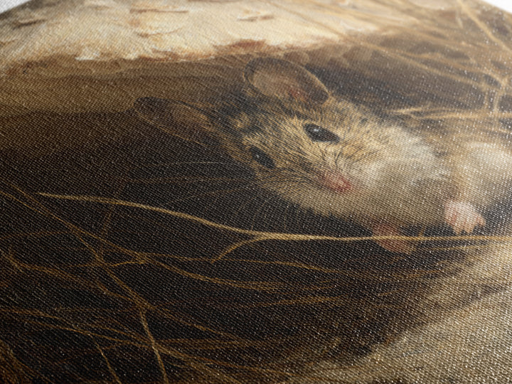 Tiny Field Mouse Canvas Print, Animal Art, Nursery Decor, Living Room Decor, Fine Art, Creature, Nursery Art, Cat Art, ANI-3x2-62