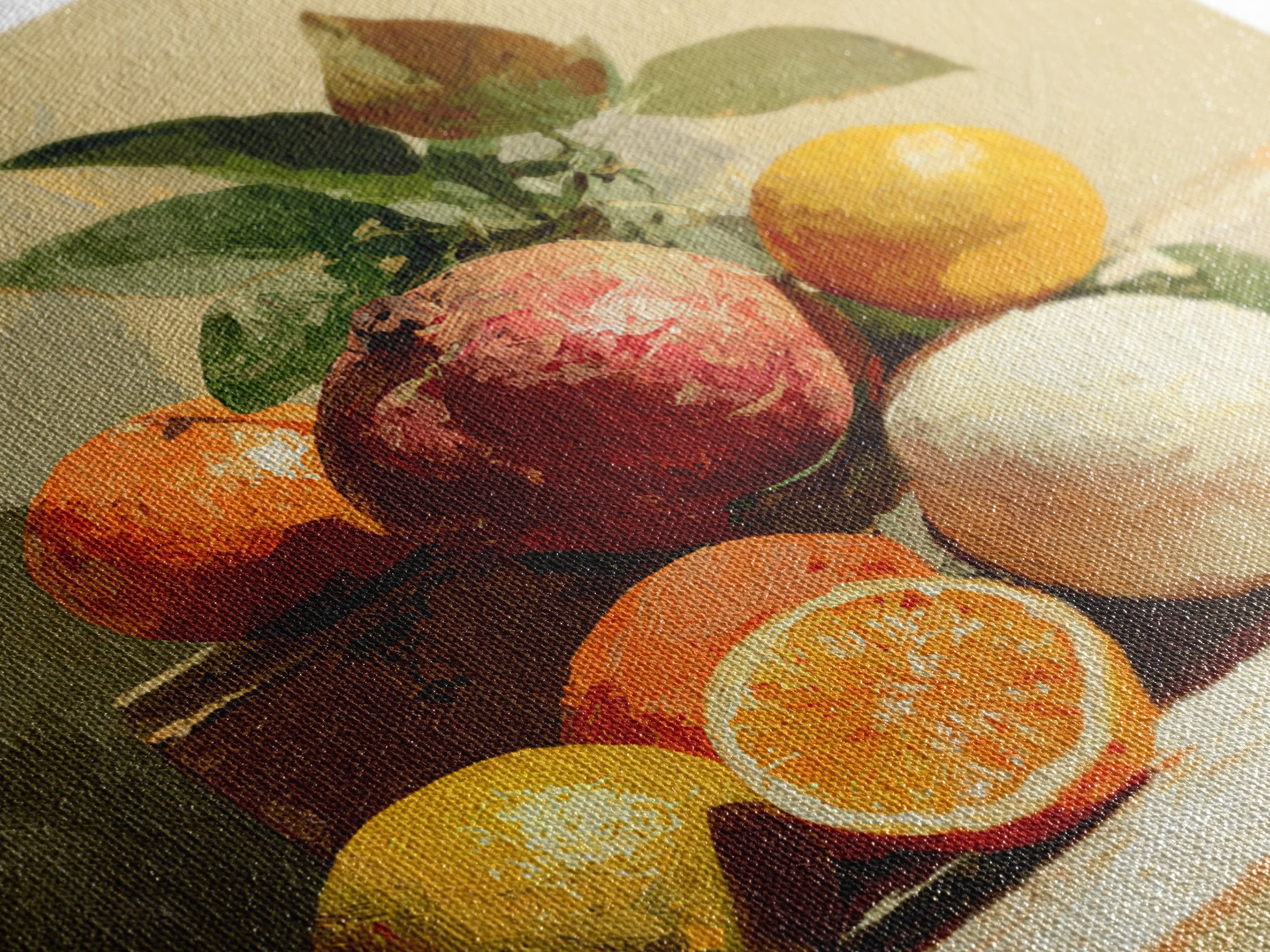 Bold Pop Fruit Composition Framed Canvas Print, Art, Luxury Decor, Living Room Decor, Fine Art, Metal Wall Art, ART-1x1-88
