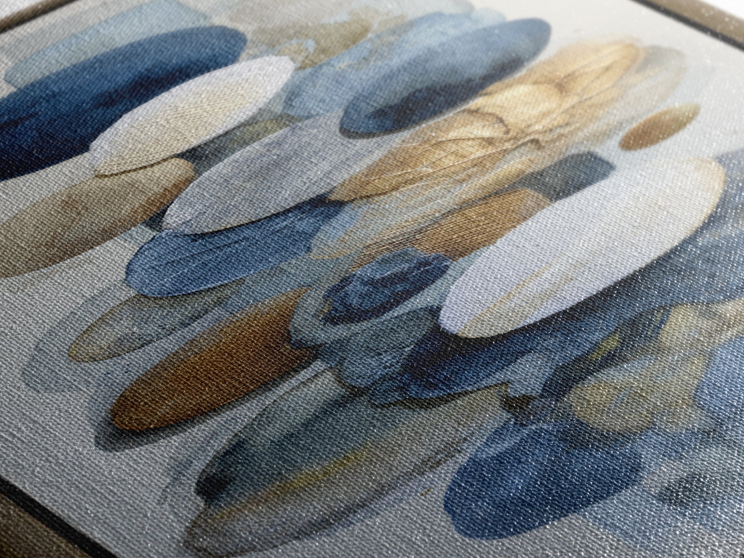Modern Sculptural Shapes Rendered as Painted Forms Canvas Print, Art, Wood Wall Art, Living Room Decor, Fine Art, ART-1x3-18