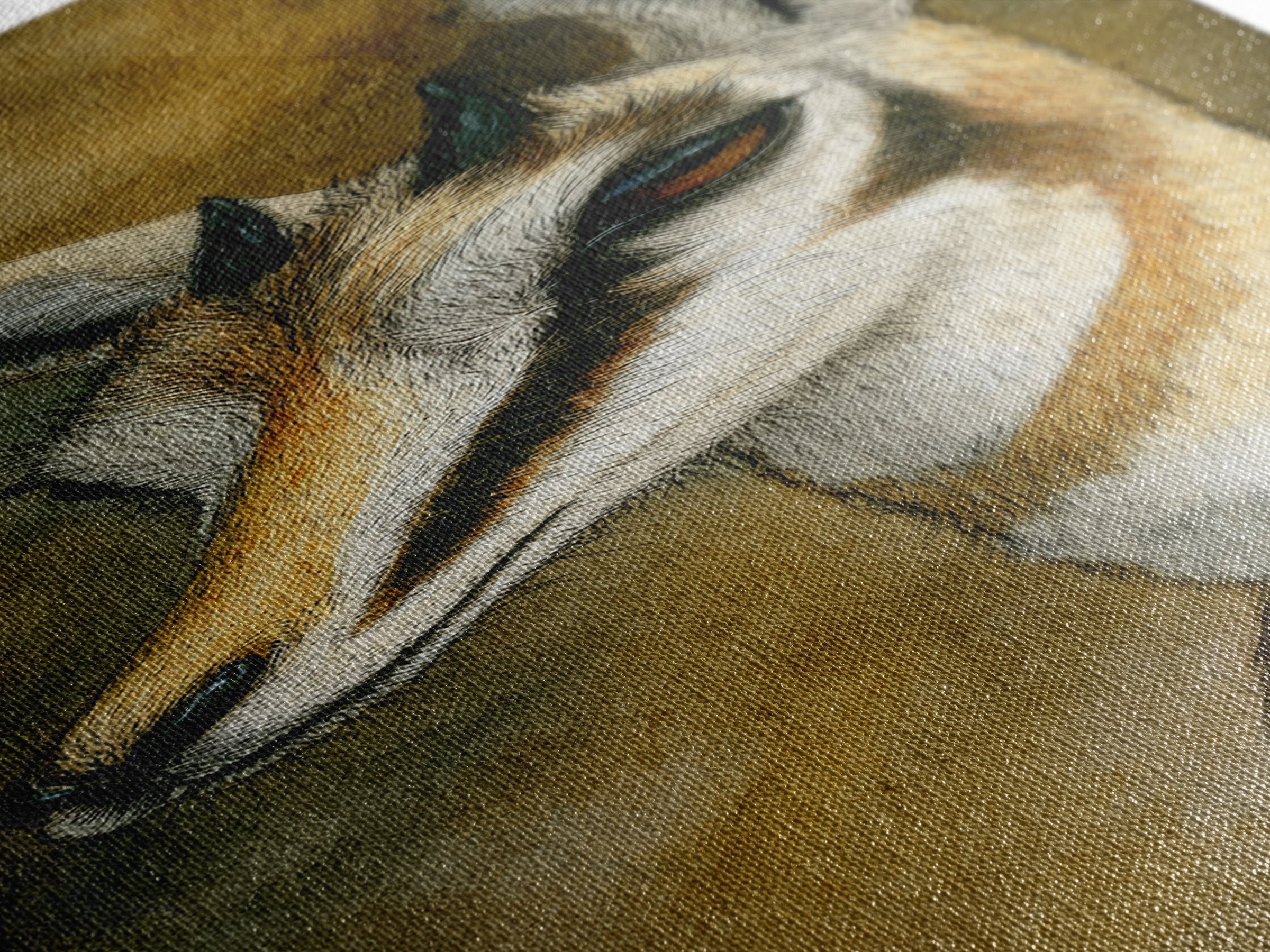 Elegant Animal Portrait Framed Canvas Print, Art, Textured Wall Art, Living Room Decor, Oil Painting, Gallery Decor, ART-1x3-54