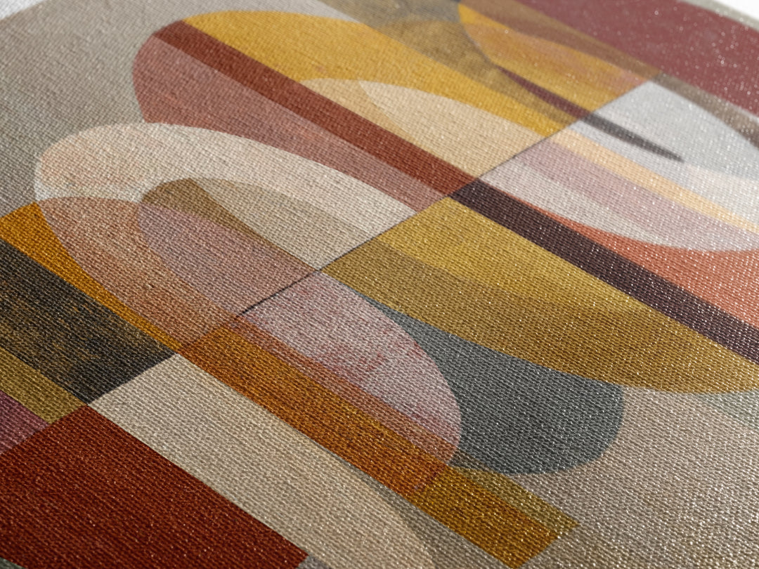 Geometric Color Study Canvas Print, Art, Living Room Decor, Abstract Art, Art Nouveau, Framed Wall Art, Canvas Wall Art, ART-2x1-53